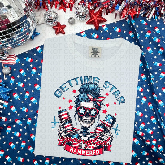 Getting Star Spangled Hammered Comfort Colors Tee