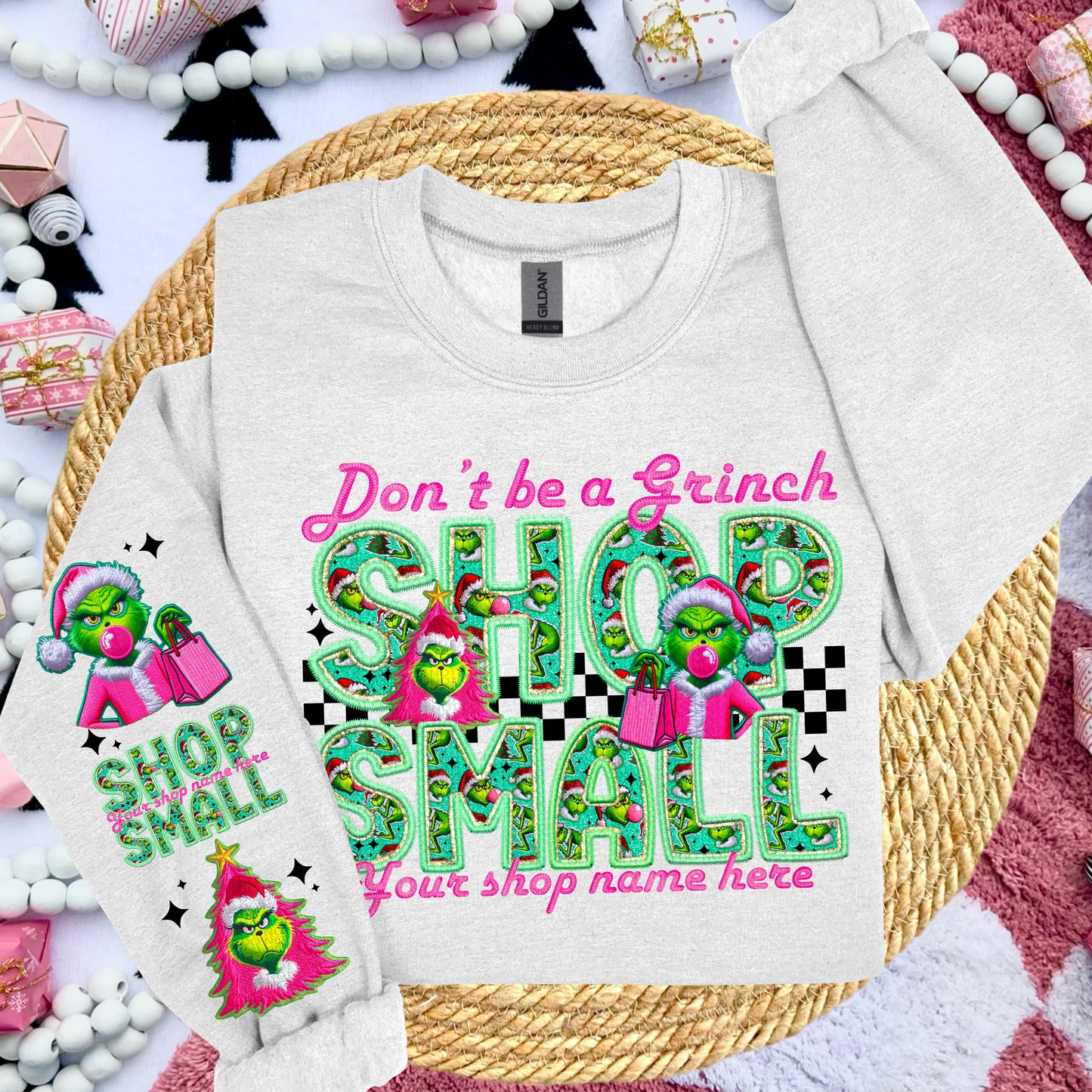 MOCK UP ONLY | Digital Download: Green Christmas Shop Small